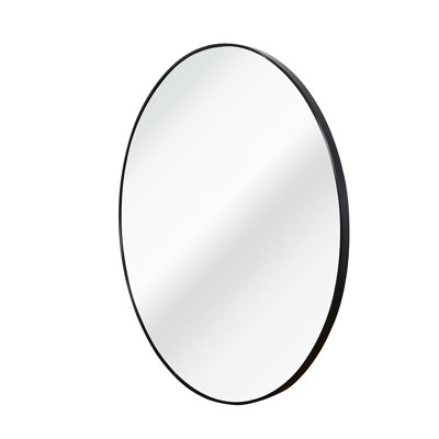 Metal Framed Round Shape Bathroom Wall Mirror
