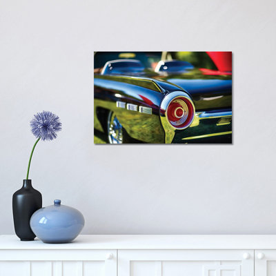 Tail Light Detail Of A 1962 Ford Thunderbird by George Oze - Wrapped Canvas Print