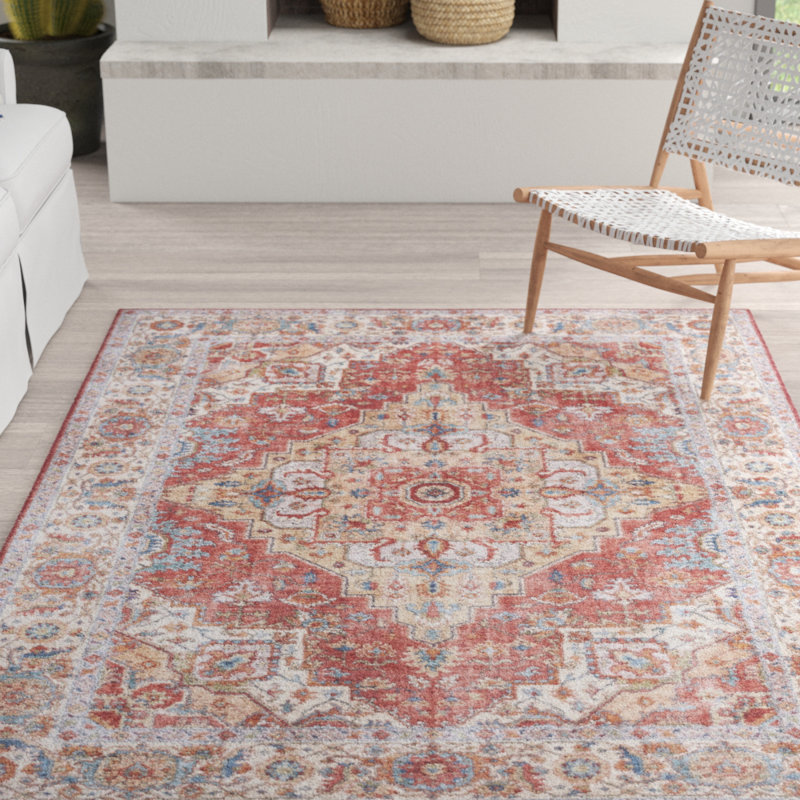 Sylla Tufted Brick Red Rug, Rectangle 200 x 290cm