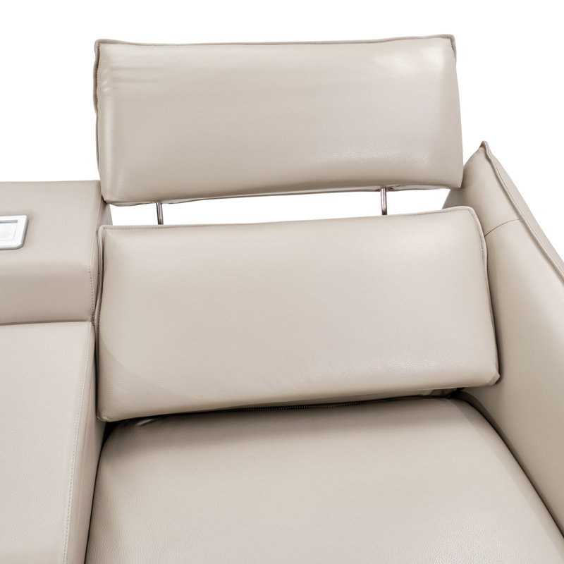 Mia Bella 78'' Recessed Arm Reclining Loveseat, Light Gray