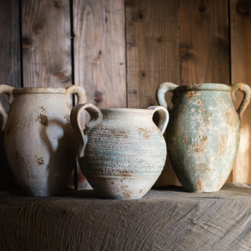 Vase de table en résine 15,35 "Schurman, Brun et bleu