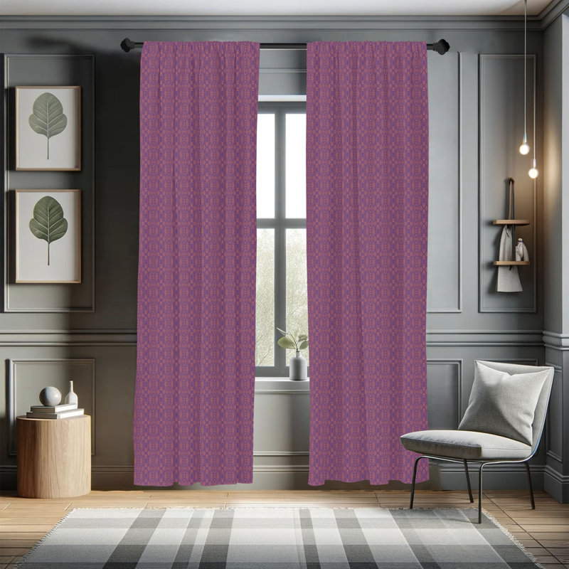 Tribal Semi-Sheer Rod Pocket Sliding Panel, 28" x 84"