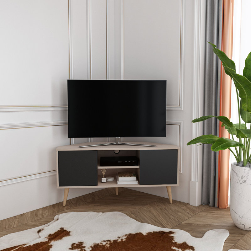 Ibarra TV Stand for TVs up to 51", Natural/Black