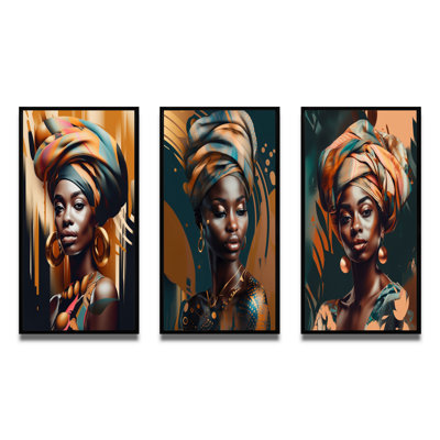 " African Chromatic Woman " 3 - Pieces