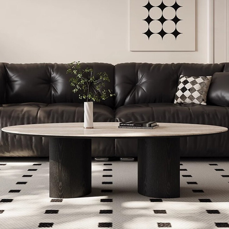 Table basse simple de style français, Noir, H 15,7 po x L 51,2 po x l 27,6 po