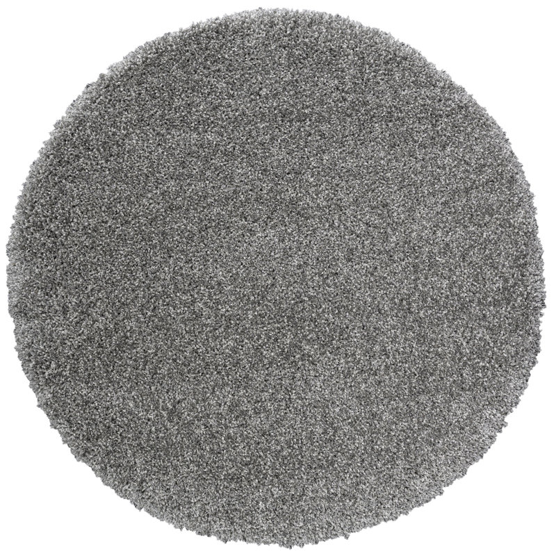 Adamell Solid Colour Shag Area Rug, Round 160cm