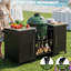 Chariot de barbecue 71,65 po avec rangement pour grand œuf vert, table de préparation pour les fêtes