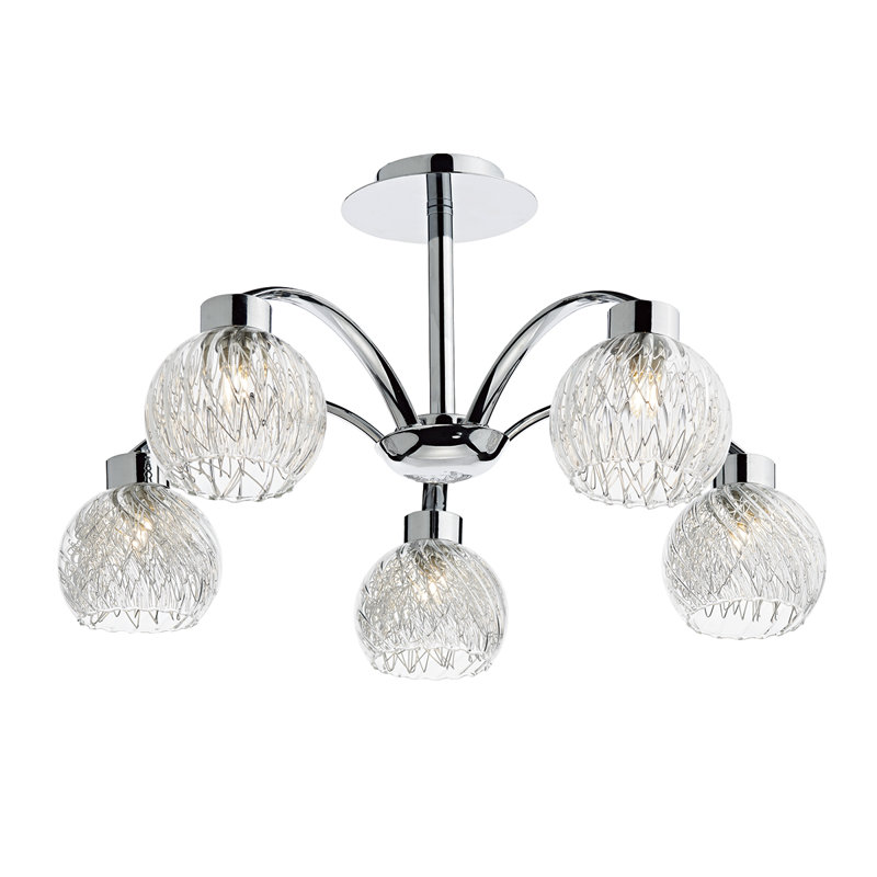 Alasdair Glass Semi Flush Mount