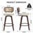 Modern Bar Stools Set Of 4, Adjustable 26 Inch Rattan Counter Height Stools With Cane Back，Swivel Counter Stools For Island/Kitchen/Counter/Bar-999381544-999381546