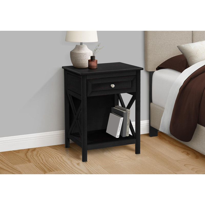 Table moderne, table de bout, table d'appoint, 2 niveaux, chambre à coucher, table de chevet, lampe, tiroir de rangement, transitionnel