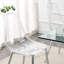 Ensemble de 6 chaises d'appoint pour la salle à manger, siège en plastique transparent avec pieds en métal argenté doux, conception moderne sans accoudoirs, l 17,3 po x H 32,7 po
