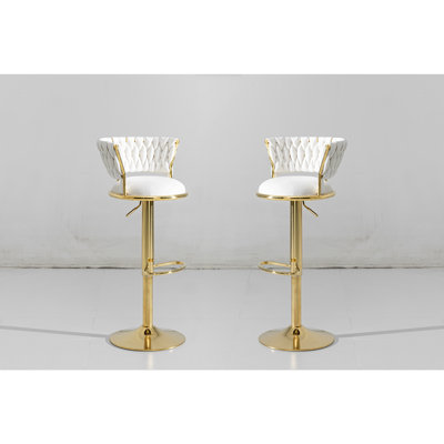 Ensemble de tabouret de comptoir pivotant à hauteur réglable Modestina Infinity