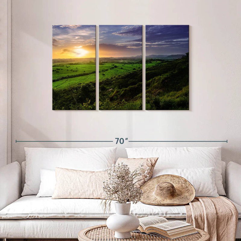 Nicaragua Fields Sunset, 28" H x 45" W