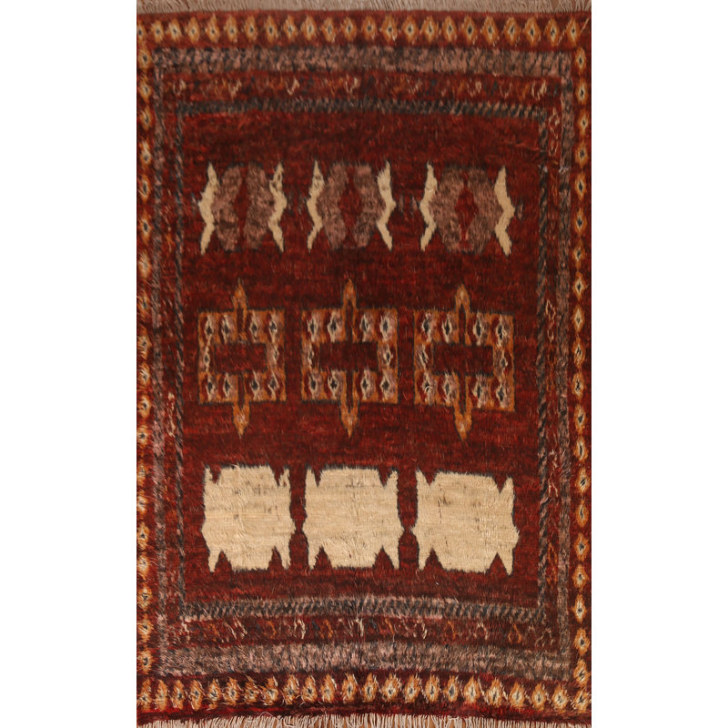 One-of-a-Kind 6'5'' X 9'5'' New Age Wool Area Rug in Red