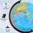 13" Tabletop World Globe Desk Decoration, 360° Horizontal Rotation with Clear Text Markings
