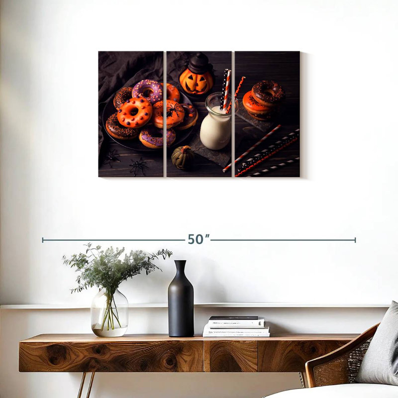 Halloween beignets et lait, H 20 po x l 33 po