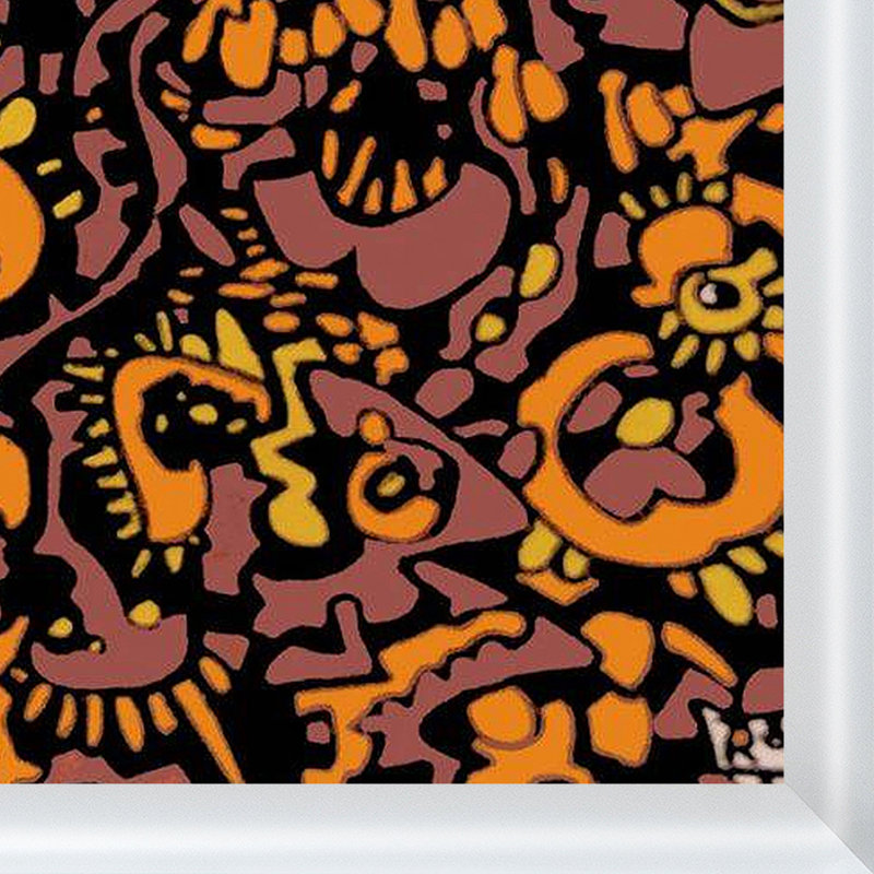 «Rouy» par Provost Fabien, reproduction d'art sur toile encadrée, Cadre blanc moderne, H 22,75 po x l 26,75 po x P 2 po