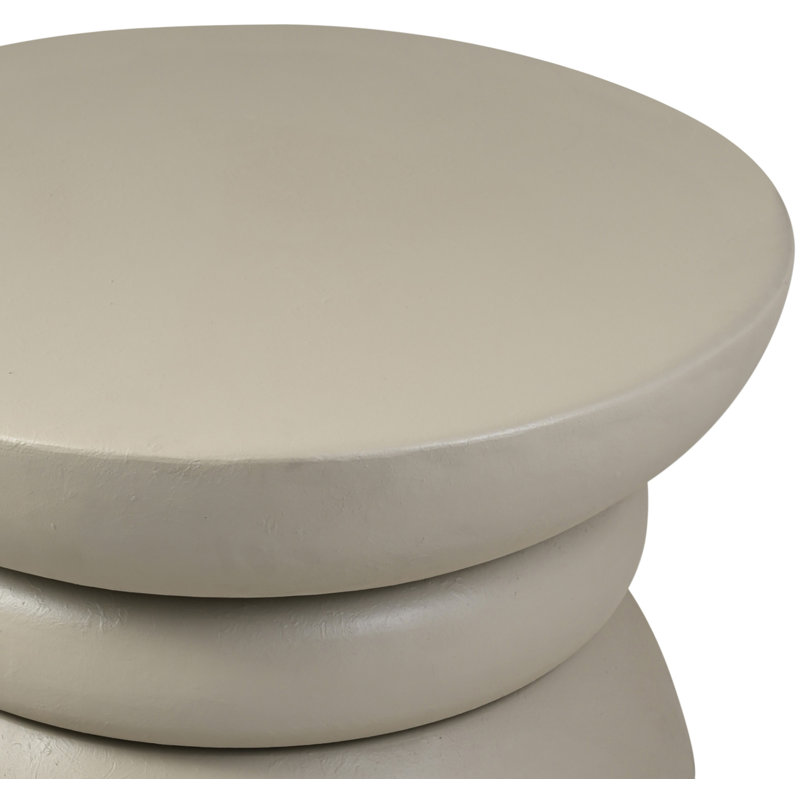 Table basse en aluminium Collins, Taupe