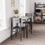 Table de salle à manger pour 2 personnes, ensemble de table de salle à manger carrée, ensembles de cuisine et de salle à manger 3 pièces pour petit espace, appartement, gris-1072907495-1072907512-1072907513