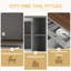 Armoire de cuisine pratique avec support pour micro-ondes, huche de cuisine avec tiroirs et tablettes réglables-1925627444