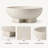 9.9" Beige Resin Pedestal Decorative Bowl