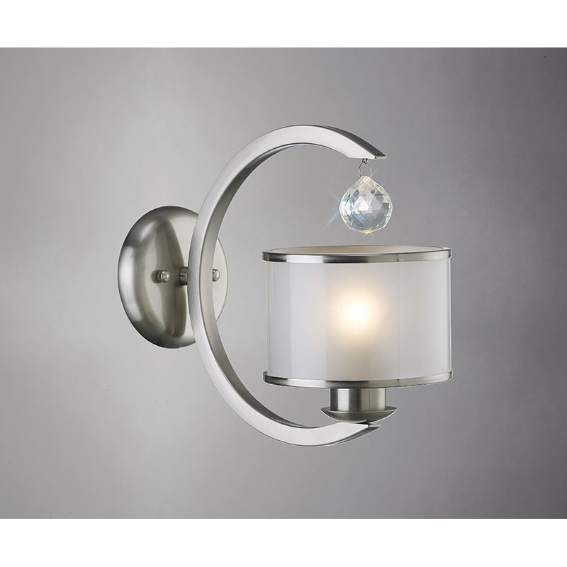 Falmer Armed Sconce, Satin Nickel
