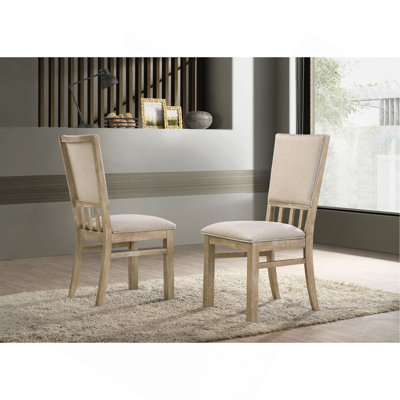 Ensemble de chaises de salle à manger élégantes et confortables en tissu de blé récupéré