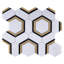 Natural Dorato 3 in. x 3 in. Honeycomb Polished Marble Tile