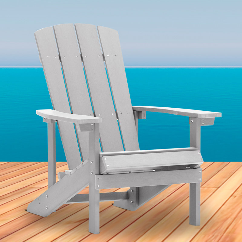 Waskom Classical HIPS Adirondack Chair for Patio Outdoor, Light Gray