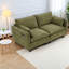 Canapé compact moderne deux places avec chargement USB en chenille verte pour la maison-1091107393