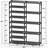 Large Capacity 2 Rows Versatile Hooks Storage Boot Shelf 24-35 Pairs