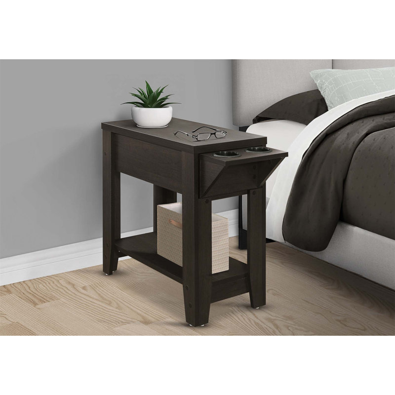 Accent Table, Side, End, Storage, Lamp, Living Room, Bedroom, Laminate, Transitional, Espresso