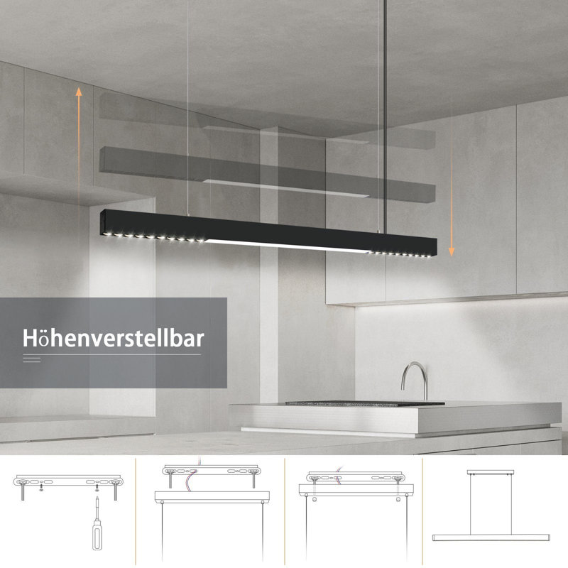 - Light Matte Black LED Pendant