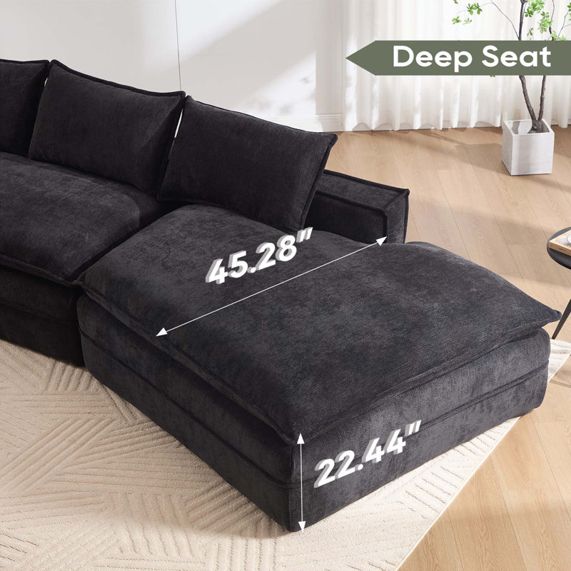 Canapé modulaire Modern, Noir