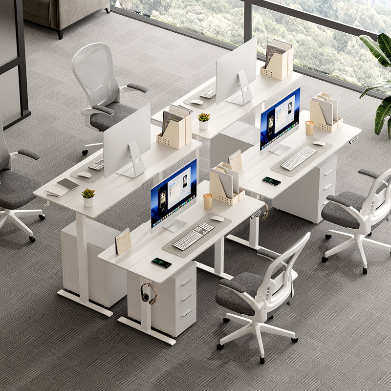 Bureau debout pour bureau à hauteur réglable, L 48 po x P 24 po, Blanc