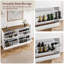 4 Drawer Shoe Cabinet with Oak Top Modern Shoe Storage For Hallway Living Room & Bedroom-420079314