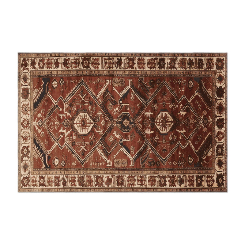 Tapis d'intérieur et d'extérieur brun Persian, Rectangulaire 2 pi x 3 pi