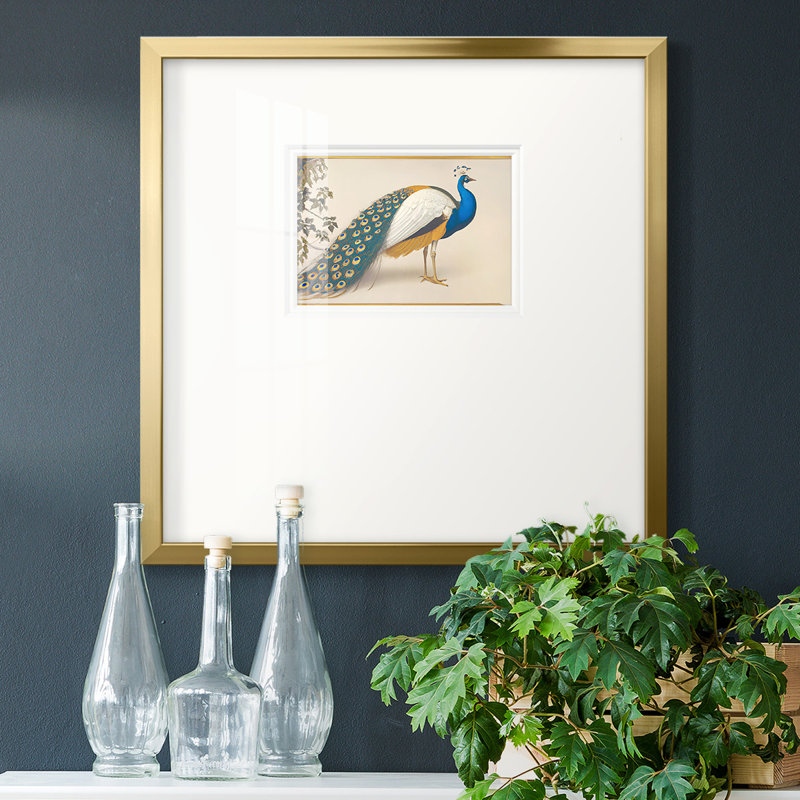 Crete Golden Peacock III, reproduction d'art encadrée, H 17 po x l 17 po x P 1,25 po