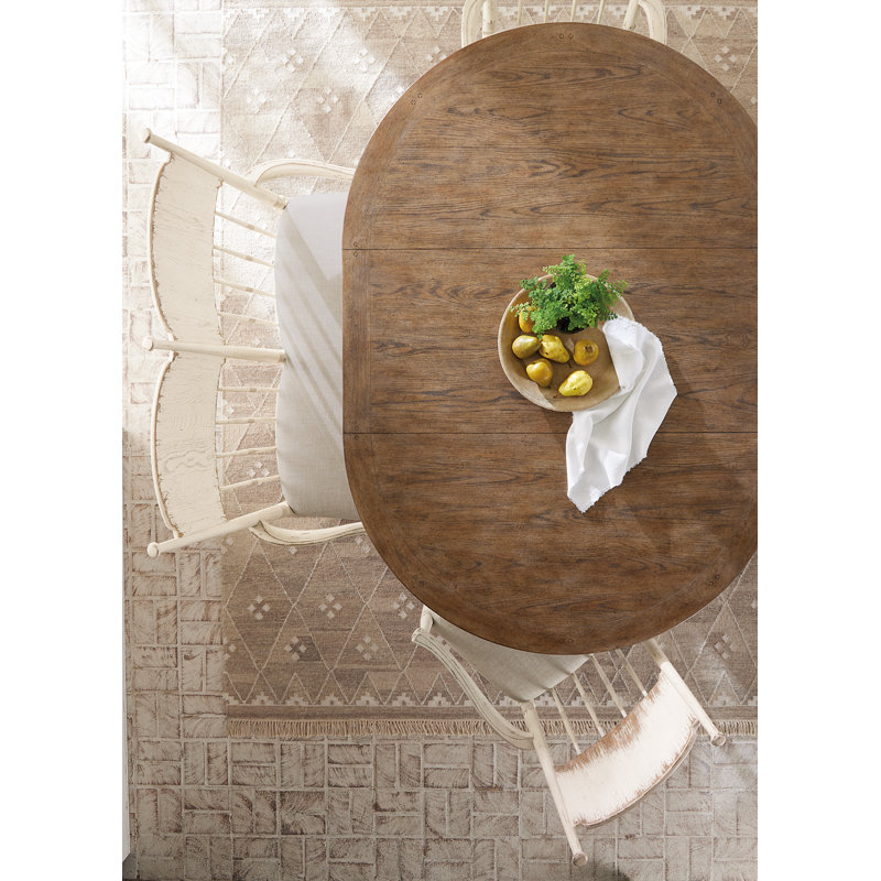 Americana Round Pedestal Dining Table with 22" Leaf, Daisy