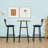 Round Bar Stool Set with Shelf and Upholstered Stools-81434660