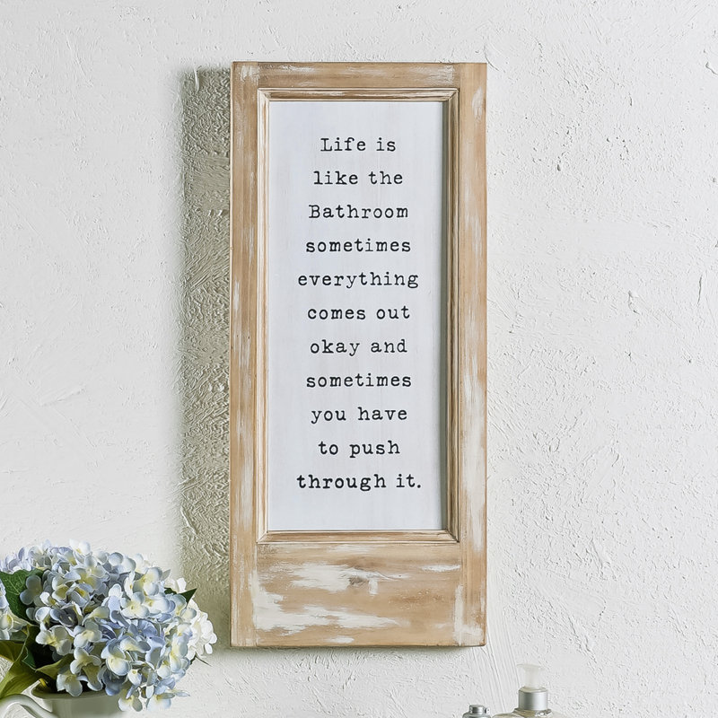 Rustic Life Is Like The Bathroom sign