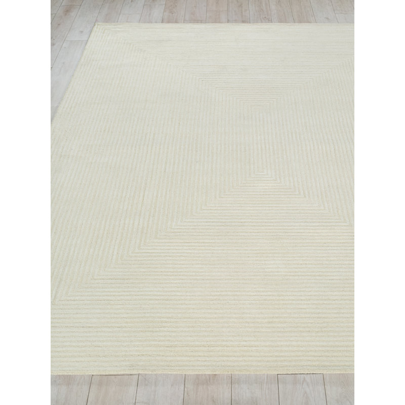 Serenity handloomed PET Beige/Brown Area Rug, Ivory, Rectangle 8' x 10'