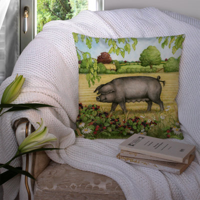  Pigs Bramble in Berries 14" Throw Pillow