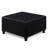 Black Upholstered With Construction And Functionality Legs Spacious Storage