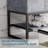 Azai 24" Modern Single Bathroom Vanity Set with Ceramic Sink Top, Open Shelf, Metal Frame-1920207028