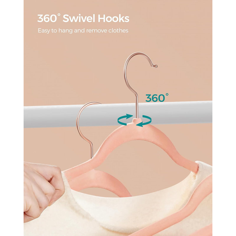 Taequan Non-Slip Standard Hanger, Pink, 20