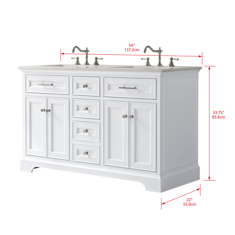 Haisley 54" W Double Vanity