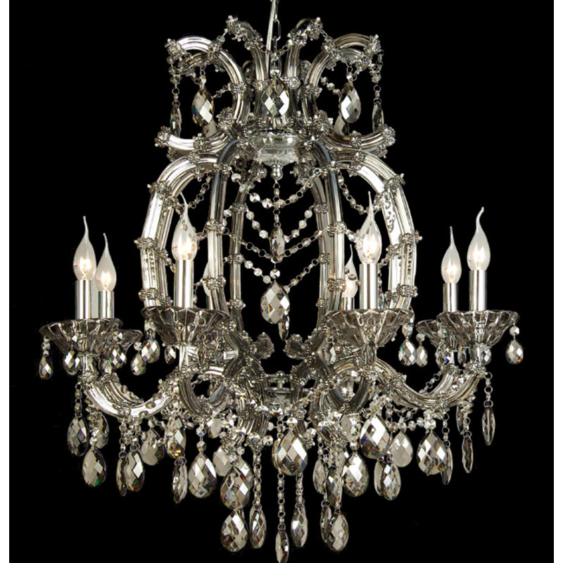 Lustre en cristal fumé 8 lumières Transitional, Fumée