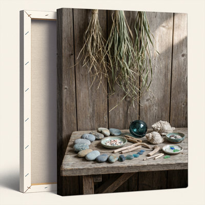 «Gallery Wrap», art mural sur toile pour le salon, la chambre à coucher, le bureau ou le vestibule - décoration murale décorative avec nature morte rustique