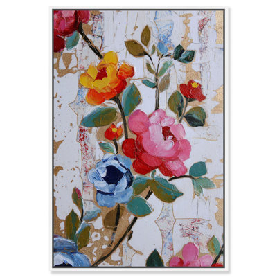 Rustic Opulence II Canvas Print Flower Wall Decor by Art Remedy, White Frame, 20 x 30